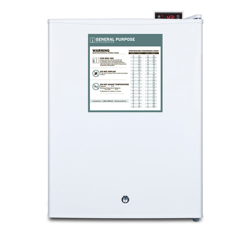 Summit FF28LWHGP Accucold Compact All-Refrigerator 2.4 Cu. Ft. Capacity Digital Thermostat