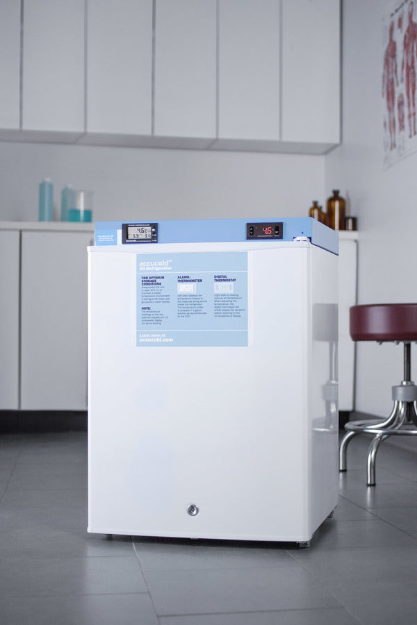 Summit FF28LWHMED2 Pharmaceutical Compact Refrigerator 18.5"W X 17.75"D X 26.63"H