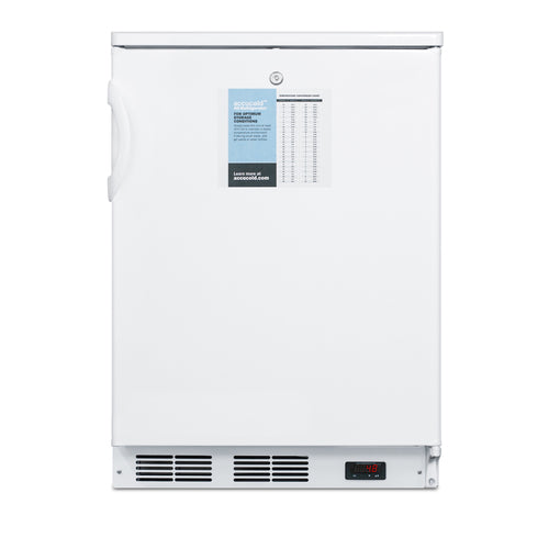 Summit FF6LWPRO Accucold Undercounter Refrigerator One-section 23-5/8"W