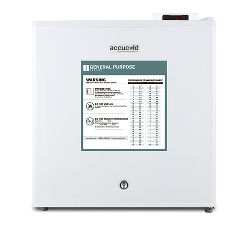 Summit FS24LGP Accucold Compact All-Freezer 1.4 Cu. Ft. Capacity Digital Thermostat