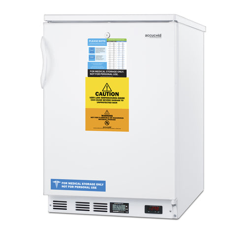Summit VT65 Laboratory Undercounter Freezer 23.63"W X 23.5"D X 33.5"H 3.5 Cu. Ft. Capacity