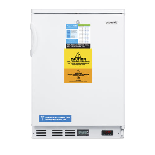 Summit VT65 Laboratory Undercounter Freezer 23.63"W X 23.5"D X 33.5"H 3.5 Cu. Ft. Capacity