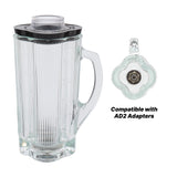 Waring CAC32 40 oz Glass Blender Jar with Lid and Blade for CB10B, CB10BT, CB15, CB15T, AD1, AD2, 700, 7011 and 7012