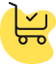 Wholesale restaurant supply and equipment icon with cart symbol